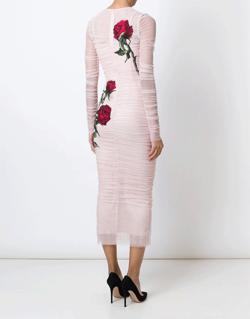 Stretch Tulle Rose Dress CLOTHINGDRESSCOCKTAIL DOLCE & GABBANA   