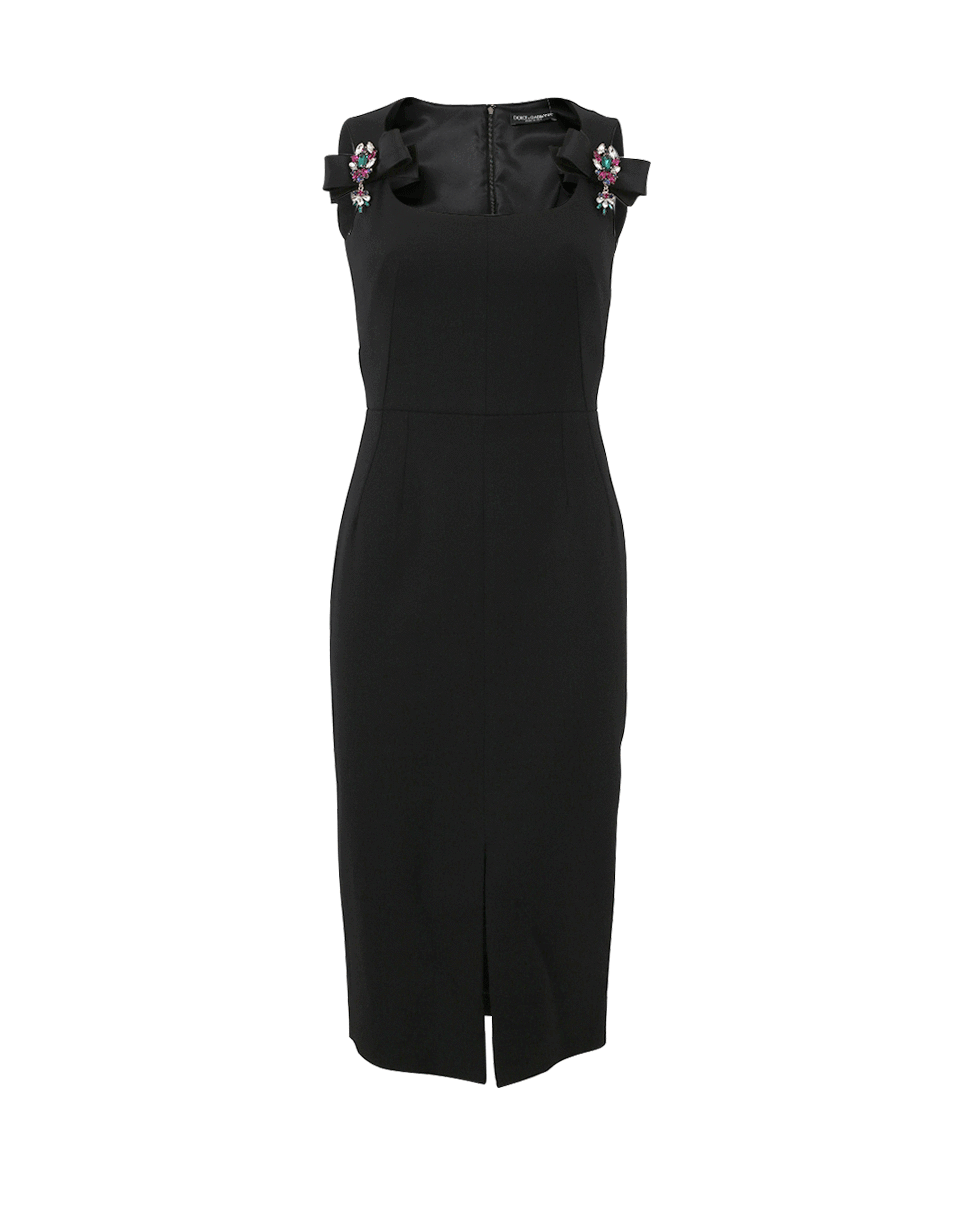 DOLCE & GABBANA-Bow Strap Dress-BLACK