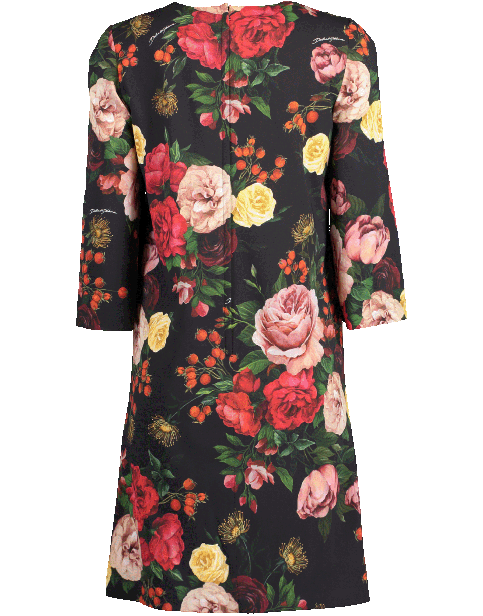 DOLCE & GABBANA-Floral Print A-Line Dress-
