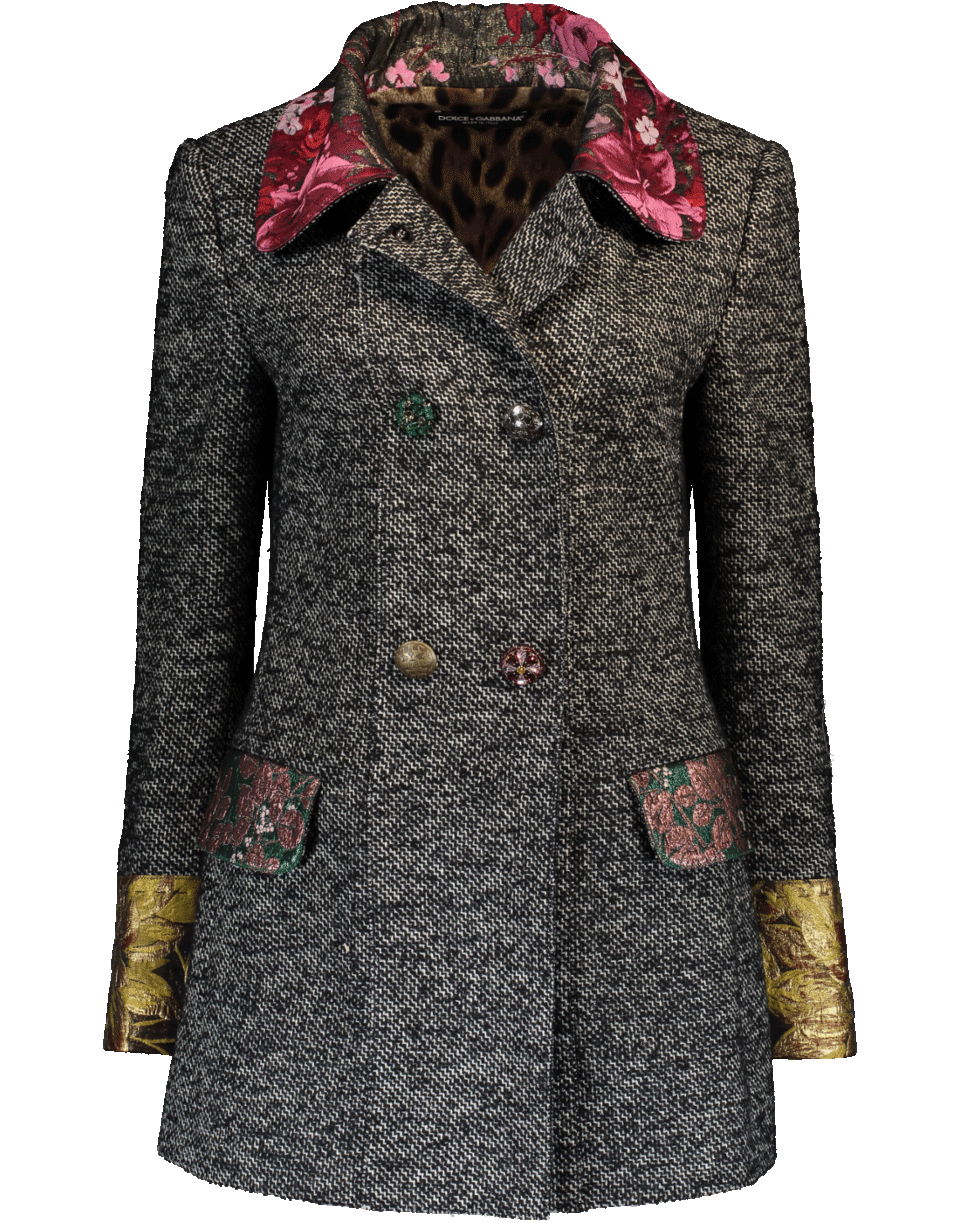 DOLCE & GABBANA-Tweed Jacket-BLK/GRY