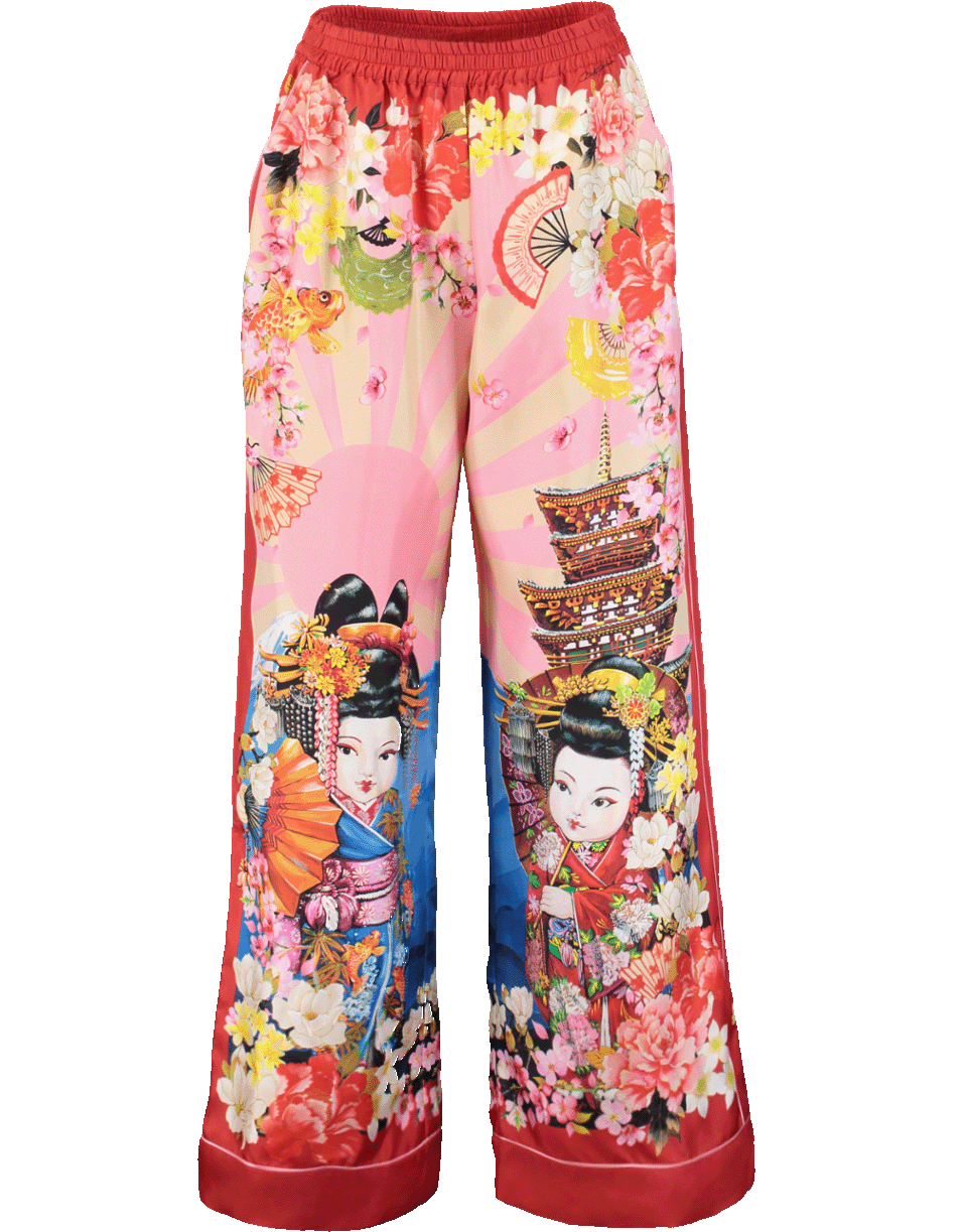 DOLCE & GABBANA-Japan Print Pajama Pant-