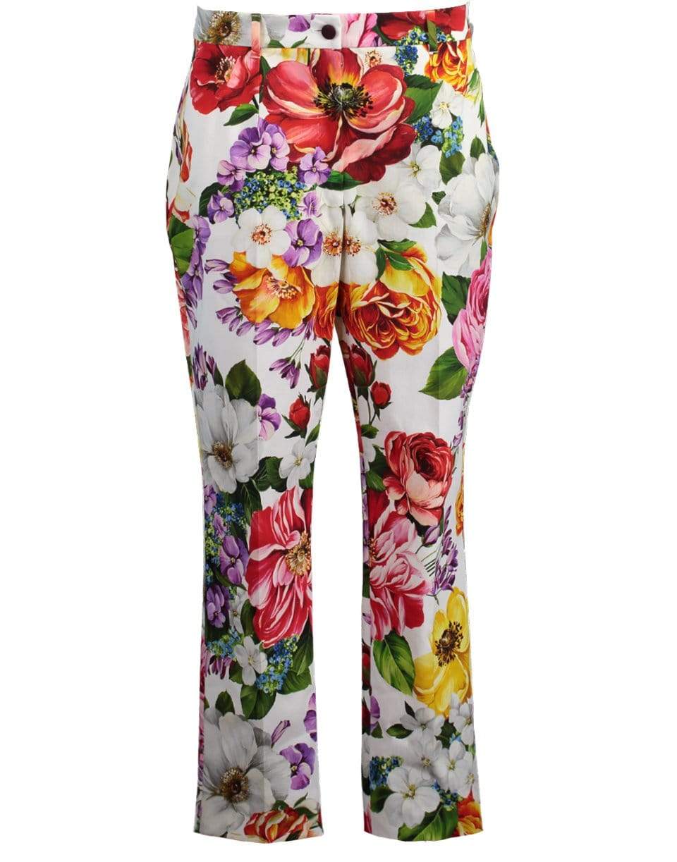 DOLCE & GABBANA-Stretch Floral Print Trouser-