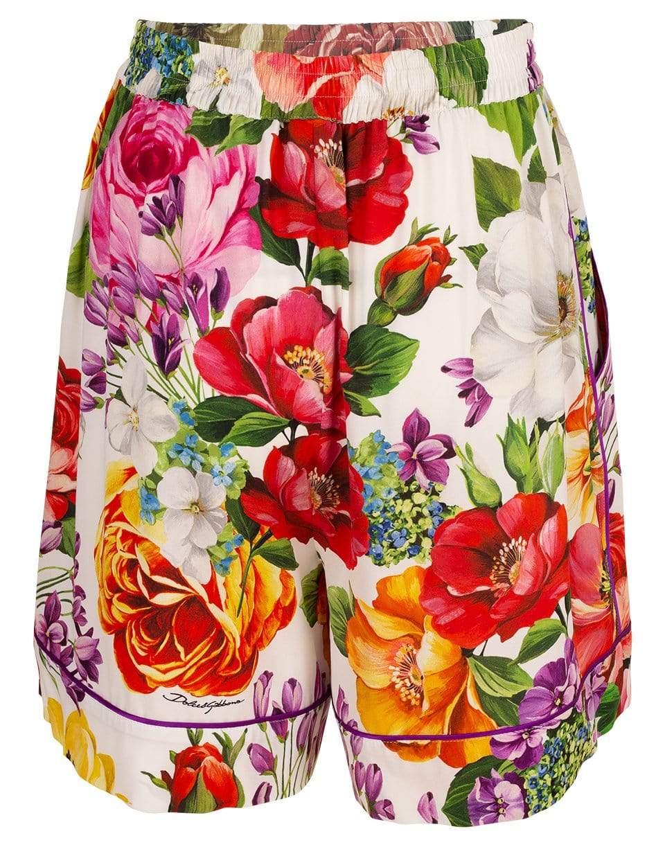 DOLCE & GABBANA-Pull On Floral Print Short-