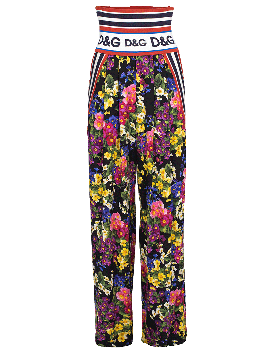 DOLCE & GABBANA-Floral Print Pant-