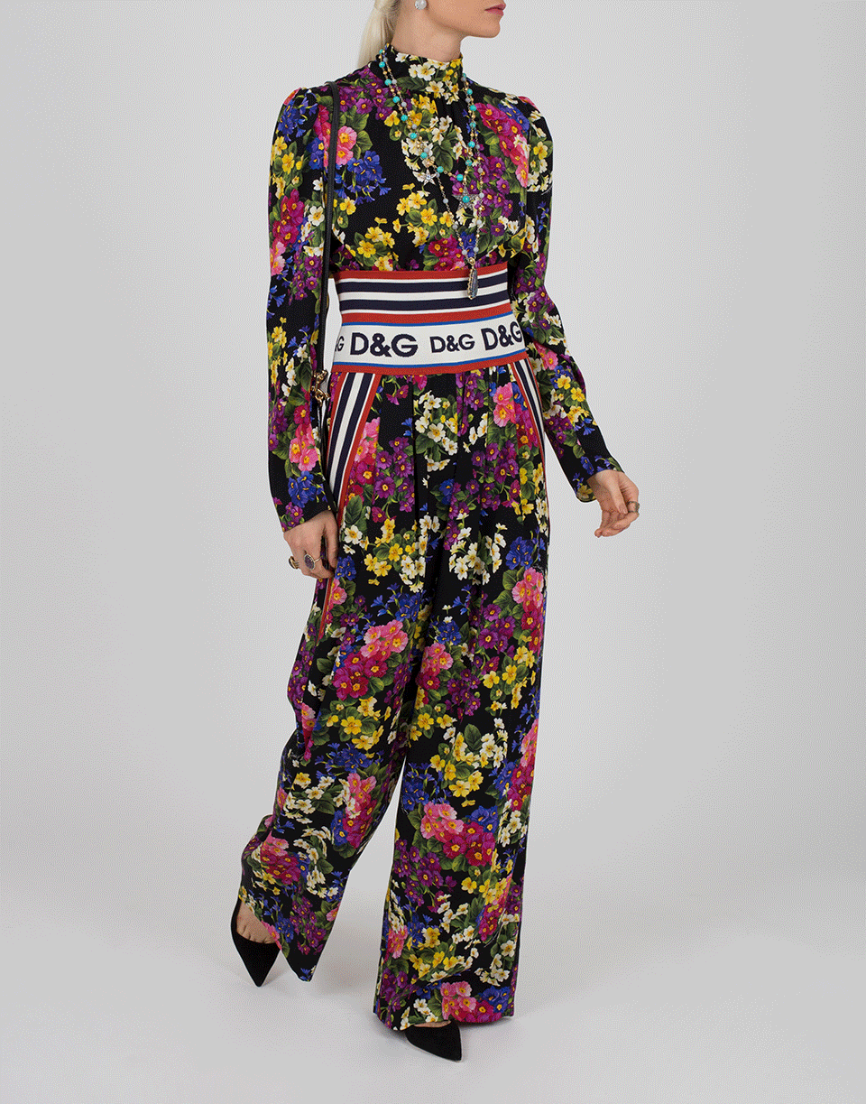 DOLCE & GABBANA-Floral Print Pant-