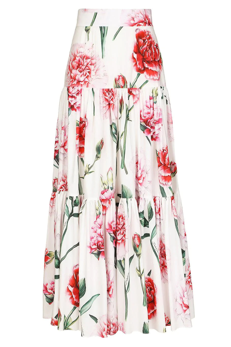 DOLCE & GABBANA-Carnation Printed Skirt-