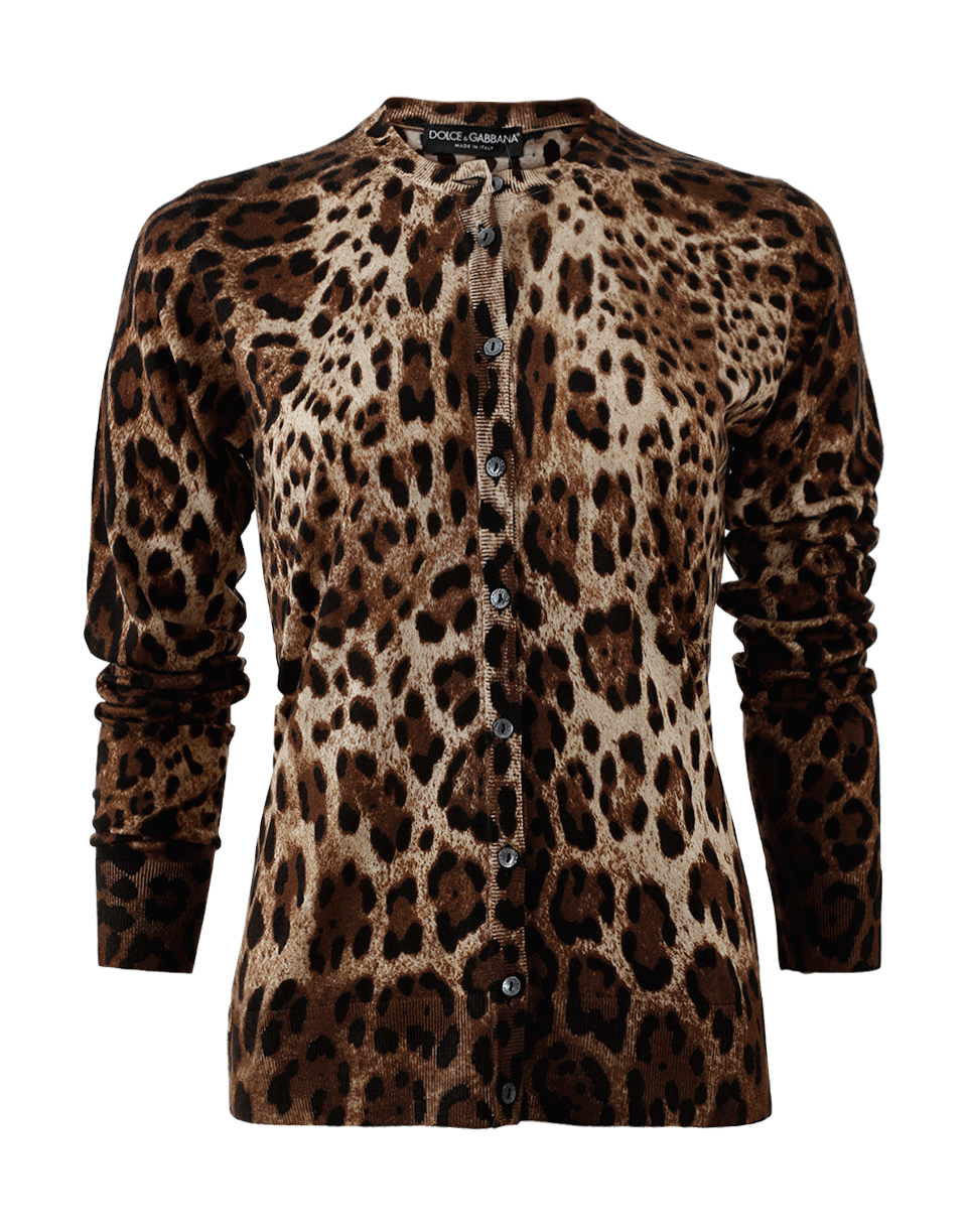 DOLCE & GABBANA-Leopard Cardigan-