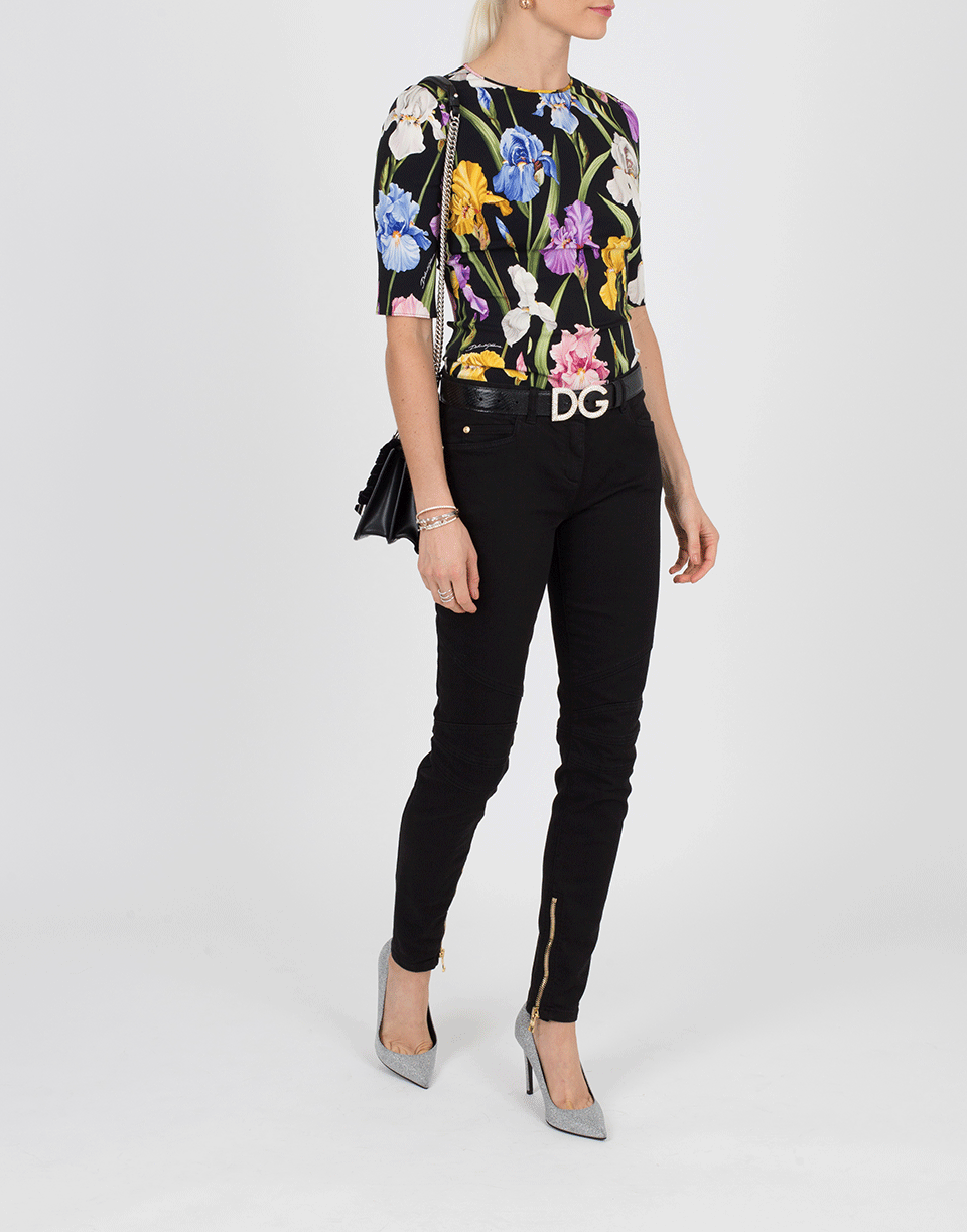 DOLCE & GABBANA-Iris Print Top-