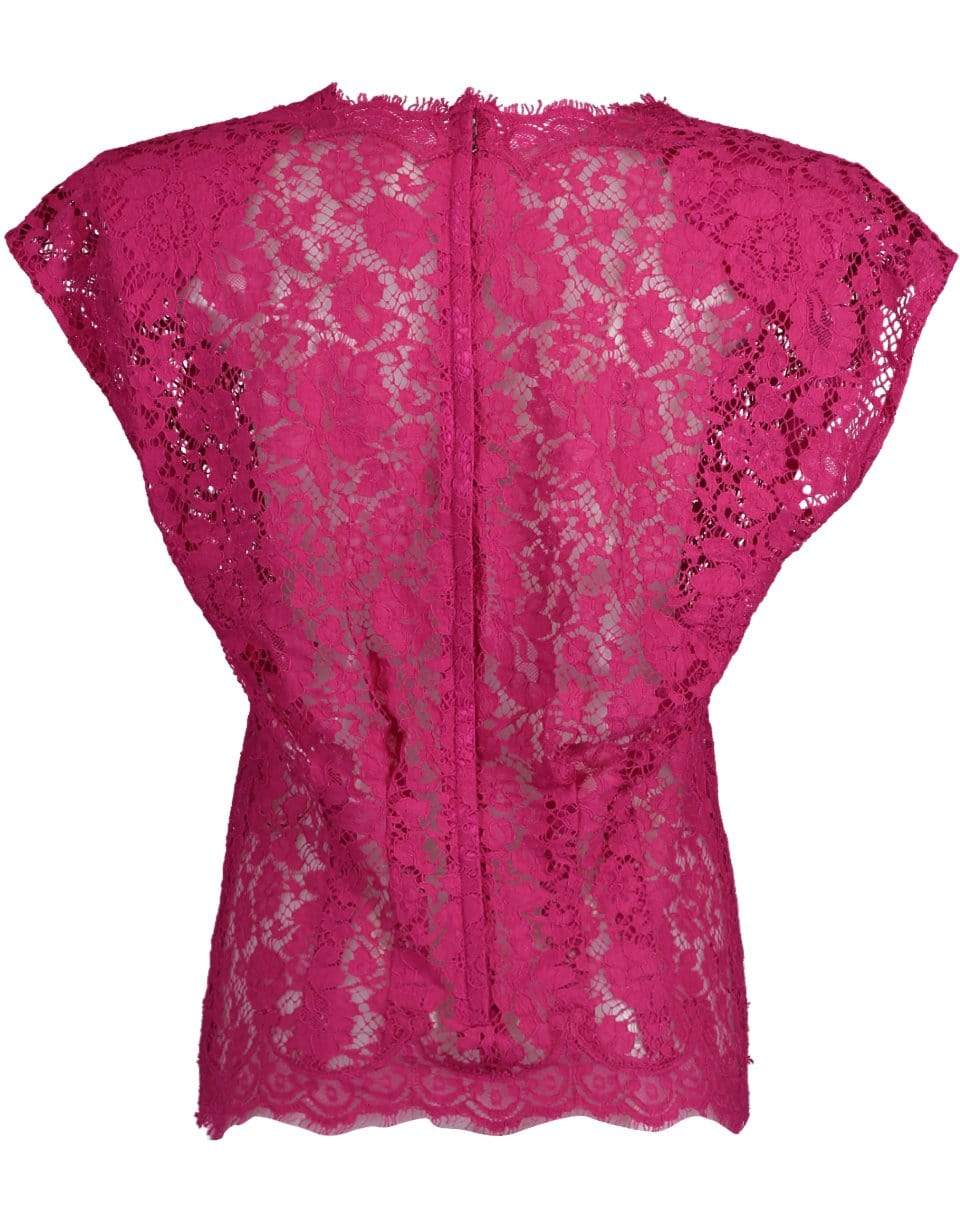 Padded Shoulder Lace Top CLOTHINGTOPMISC DOLCE & GABBANA   