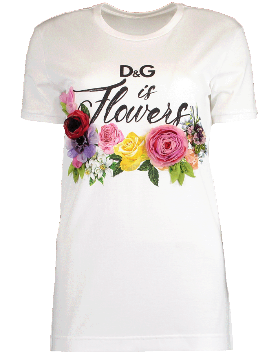 D&G is Flowers Tee CLOTHINGTOPT-SHIRT DOLCE & GABBANA   