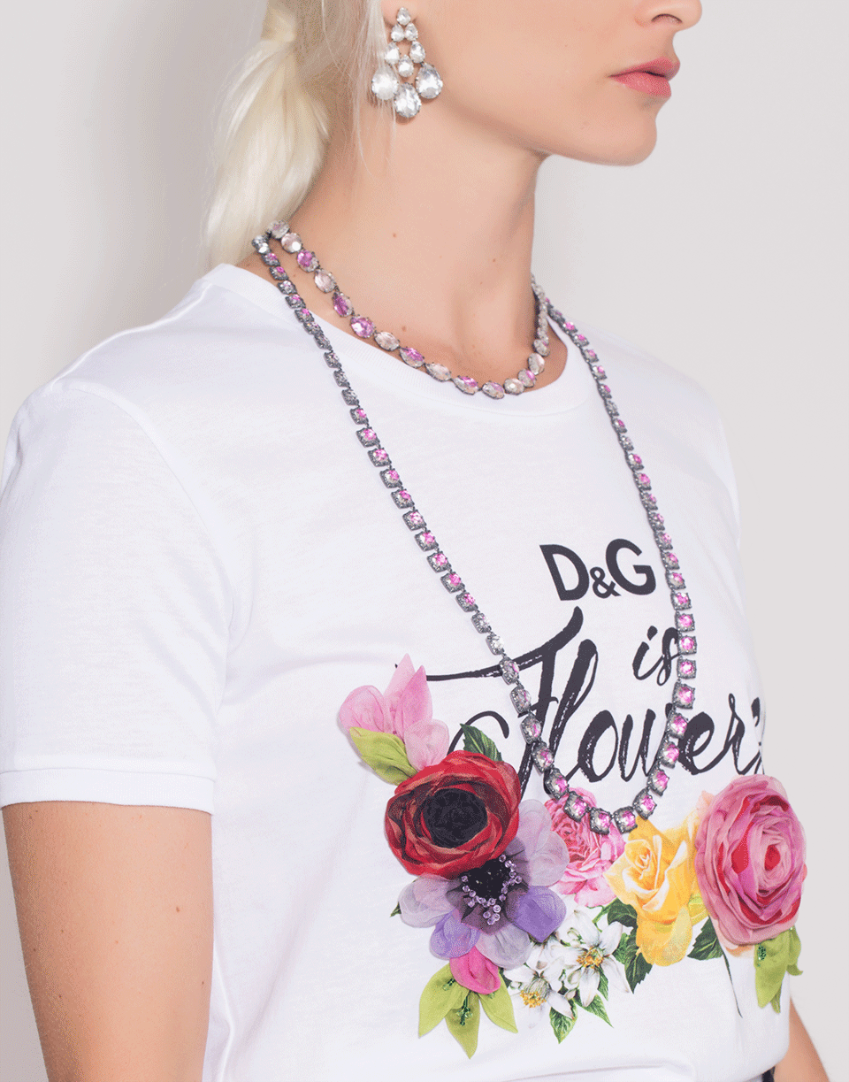 D&G is Flowers Tee CLOTHINGTOPT-SHIRT DOLCE & GABBANA   