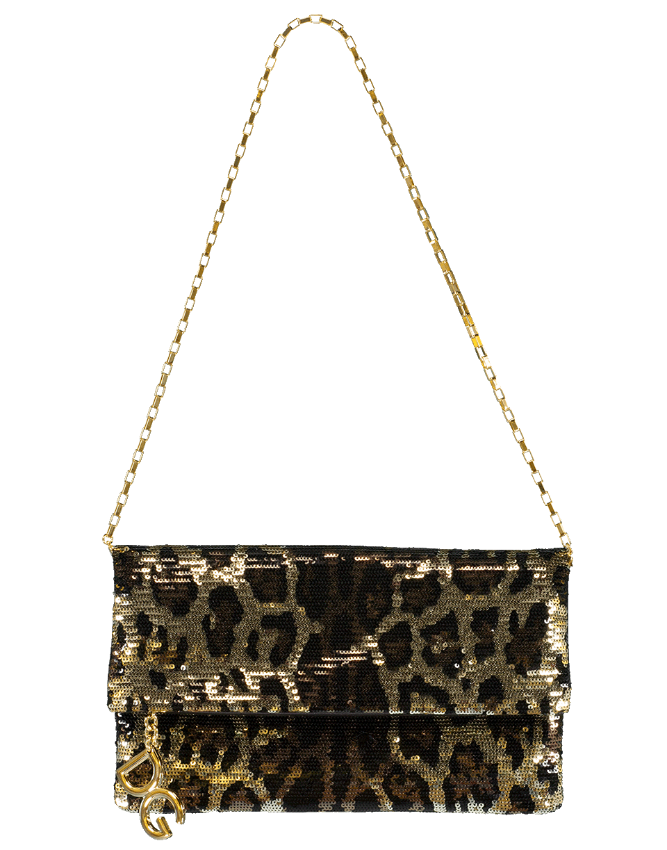 DOLCE & GABBANA-DG Girl Foldover Clutch-NATURAL