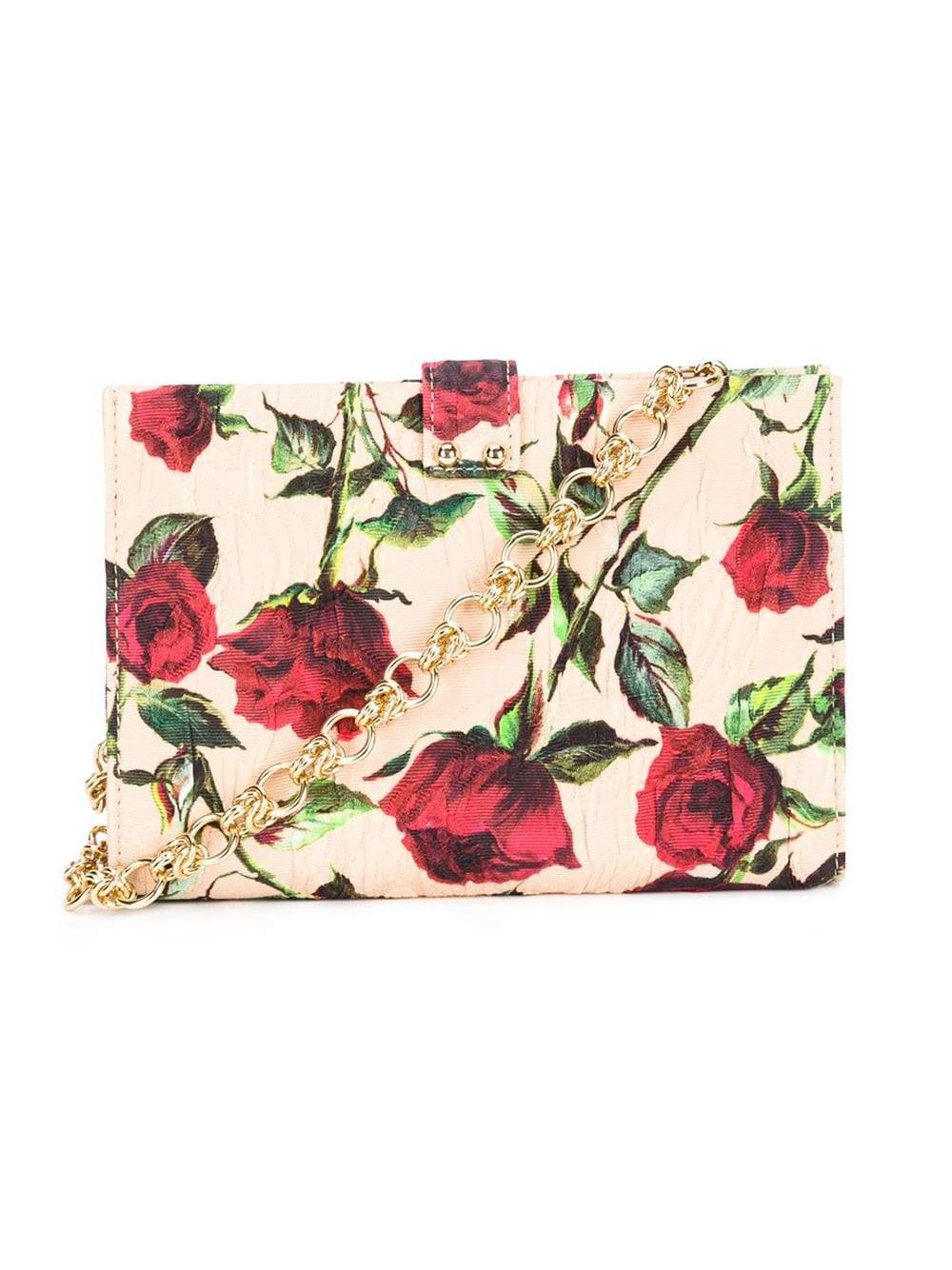Small Rose Print Canvas Bag HANDBAGCLUTCHES DOLCE & GABBANA   