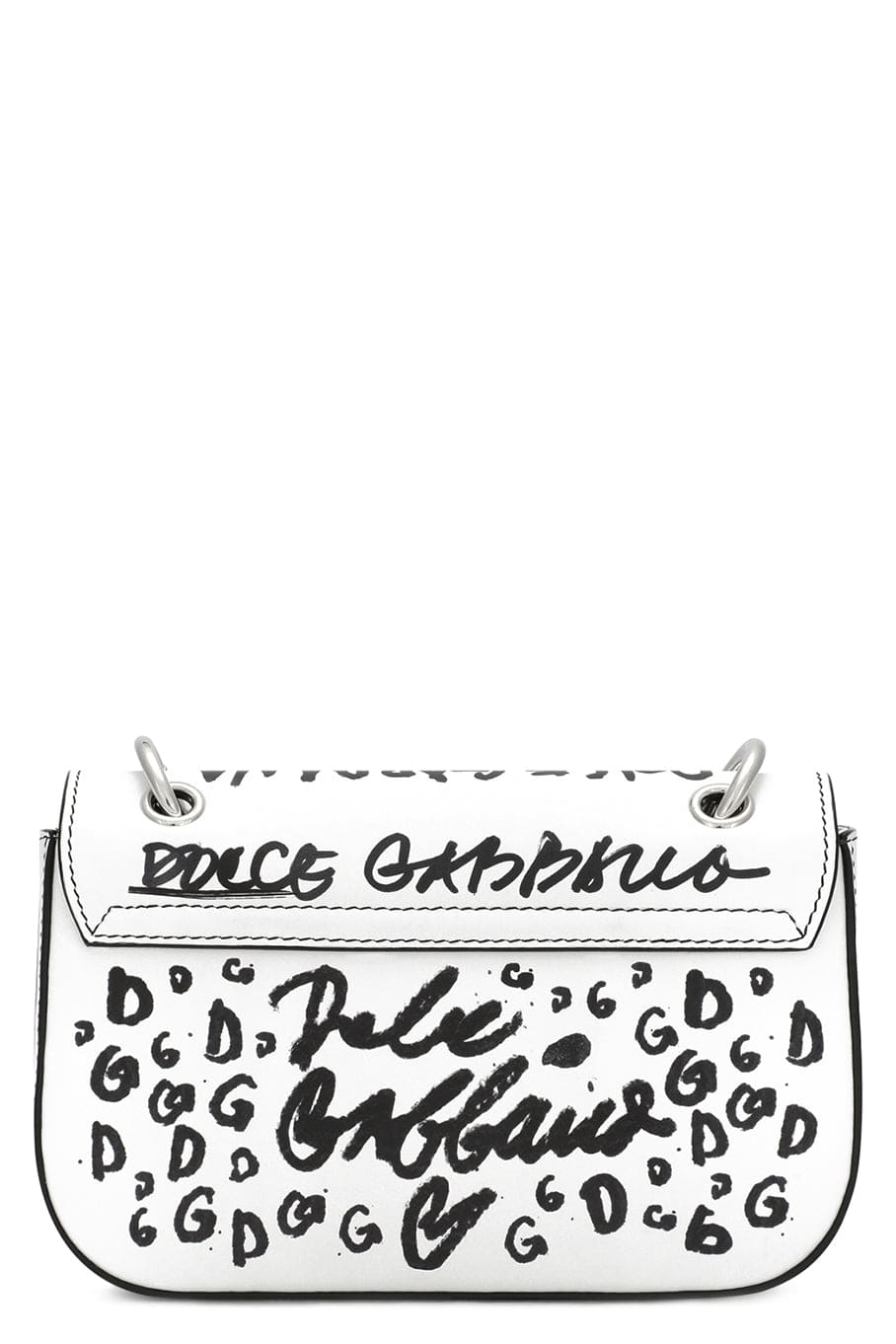 DOLCE & GABBANA-Small DG Graffiti Crossbody Bag-NERO