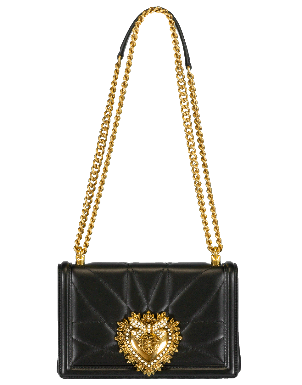 Black Devotion Small Flap Chain Bag HANDBAGSHOULDER DOLCE & GABBANA   