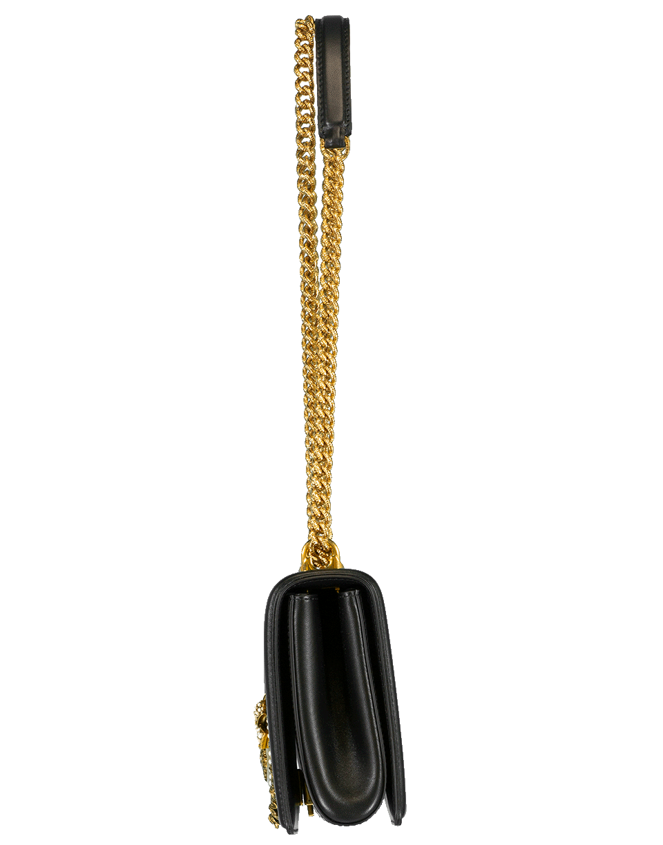 DOLCE & GABBANA-Black Devotion Small Flap Chain Bag-BLACK