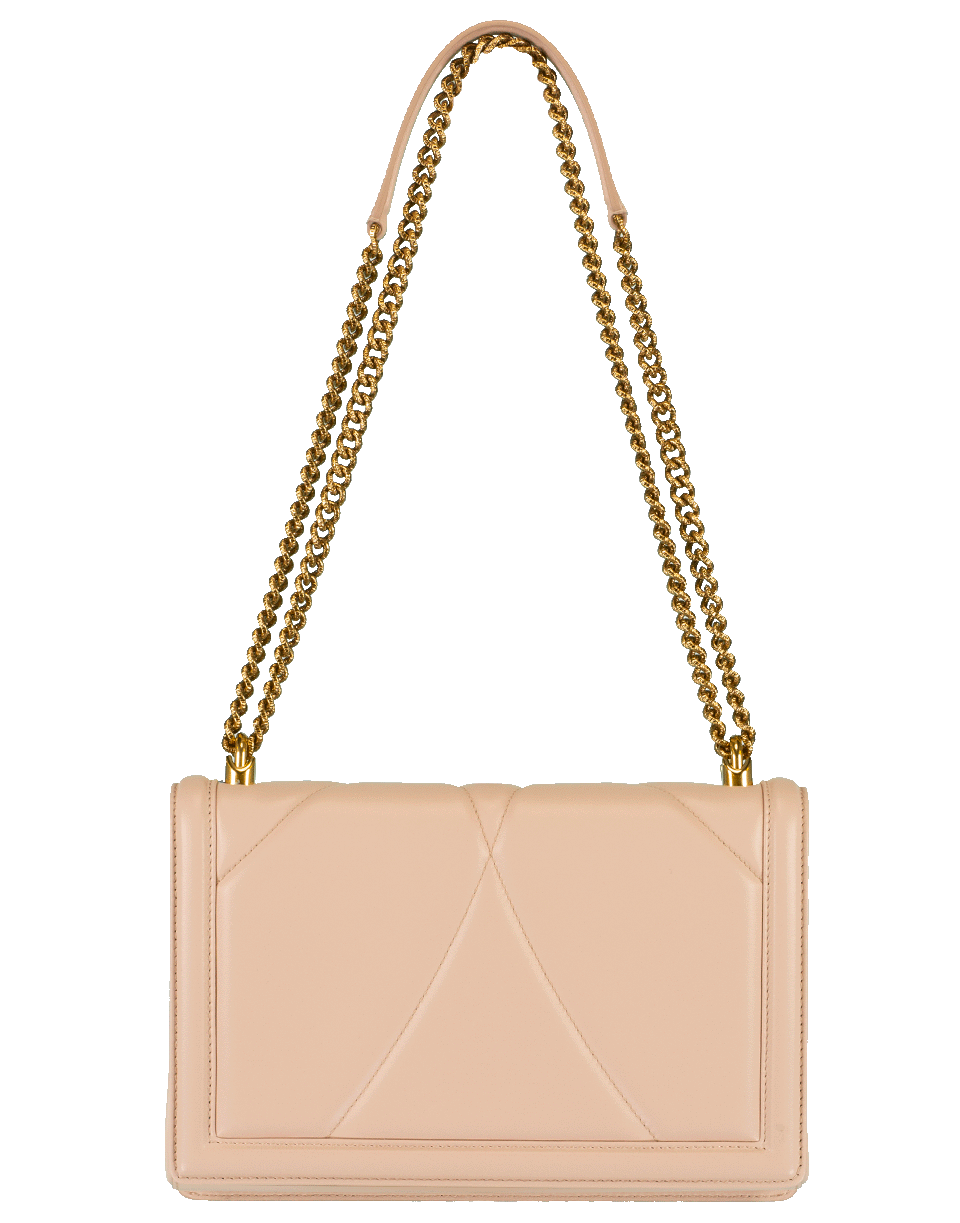 DOLCE & GABBANA-Cipria Devotion Medium Flap Chain Bag-CIPRIA