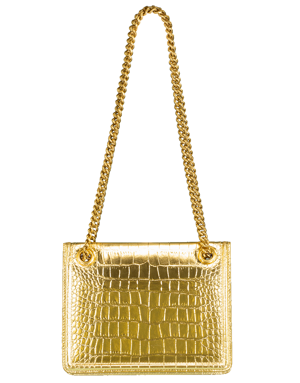 DOLCE & GABBANA-Light Gold Metallic Devotion Crossbody Bag-LT GOLD