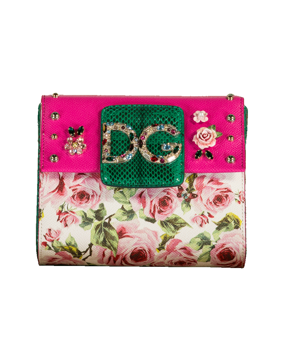Rose Print Mini Crossbody Bag HANDBAGSHOULDER DOLCE & GABBANA   
