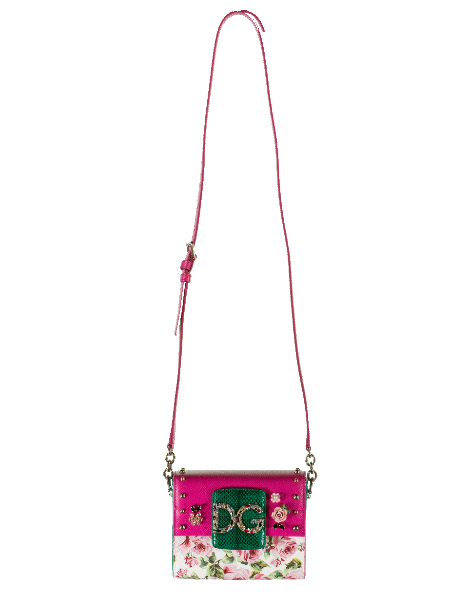 Rose Print Mini Crossbody Bag HANDBAGSHOULDER DOLCE & GABBANA   