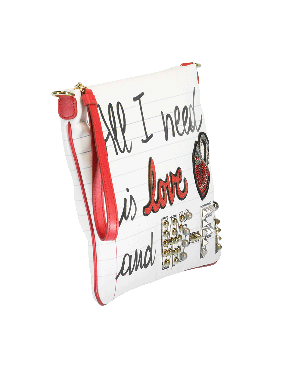 DOLCE & GABBANA-All I Need Is Love Pouch-WHITE