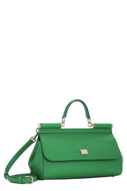 Dolce & Gabbana Sicily Translucent Top Handle Bag in Green