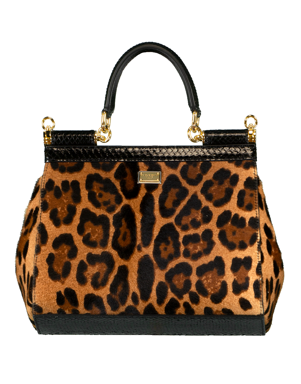 DOLCE & GABBANA-Sicily Small Top Handle Floral Bag-LEOPARD