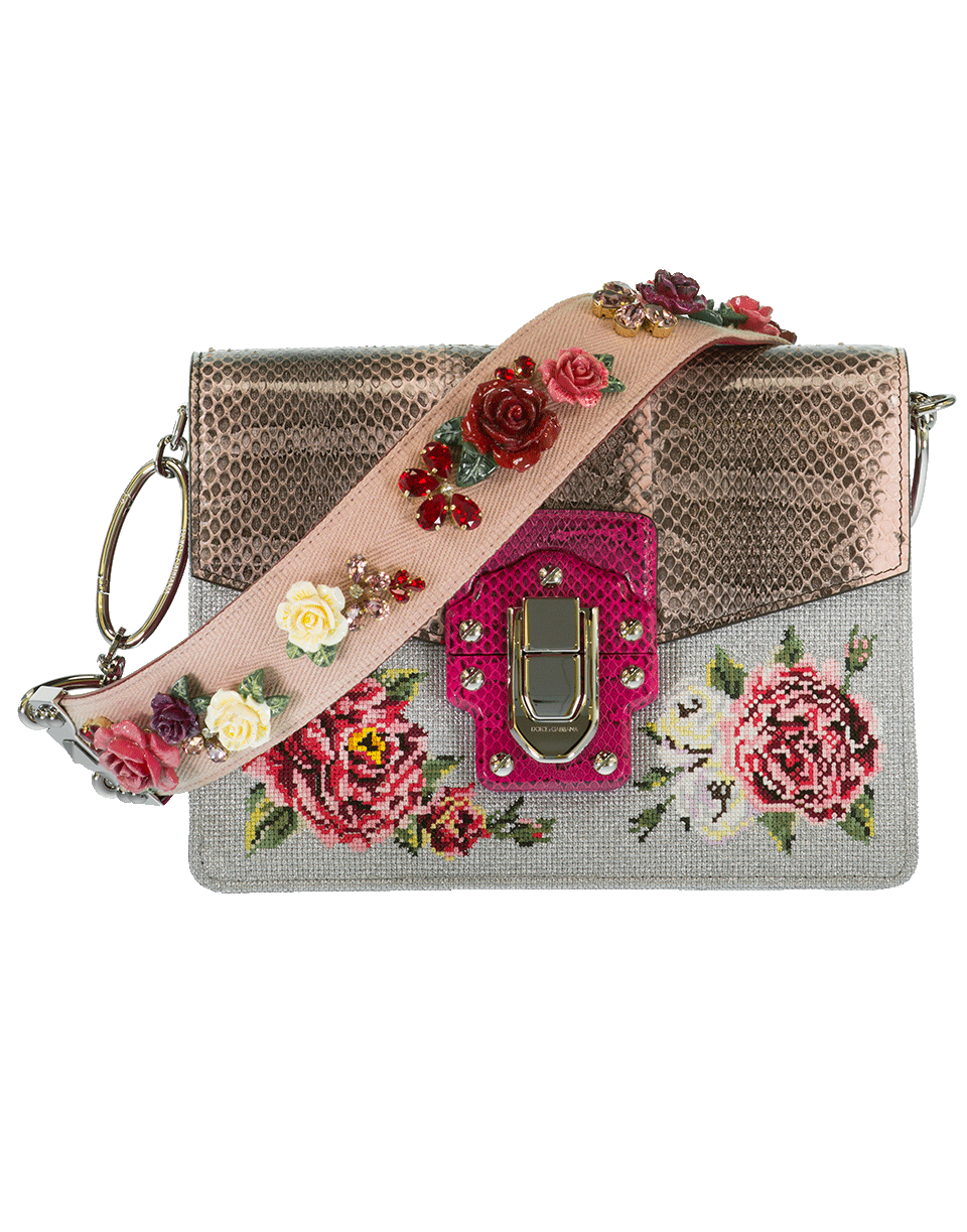 DOLCE & GABBANA-Fold Over Flower Bag-PEONIE