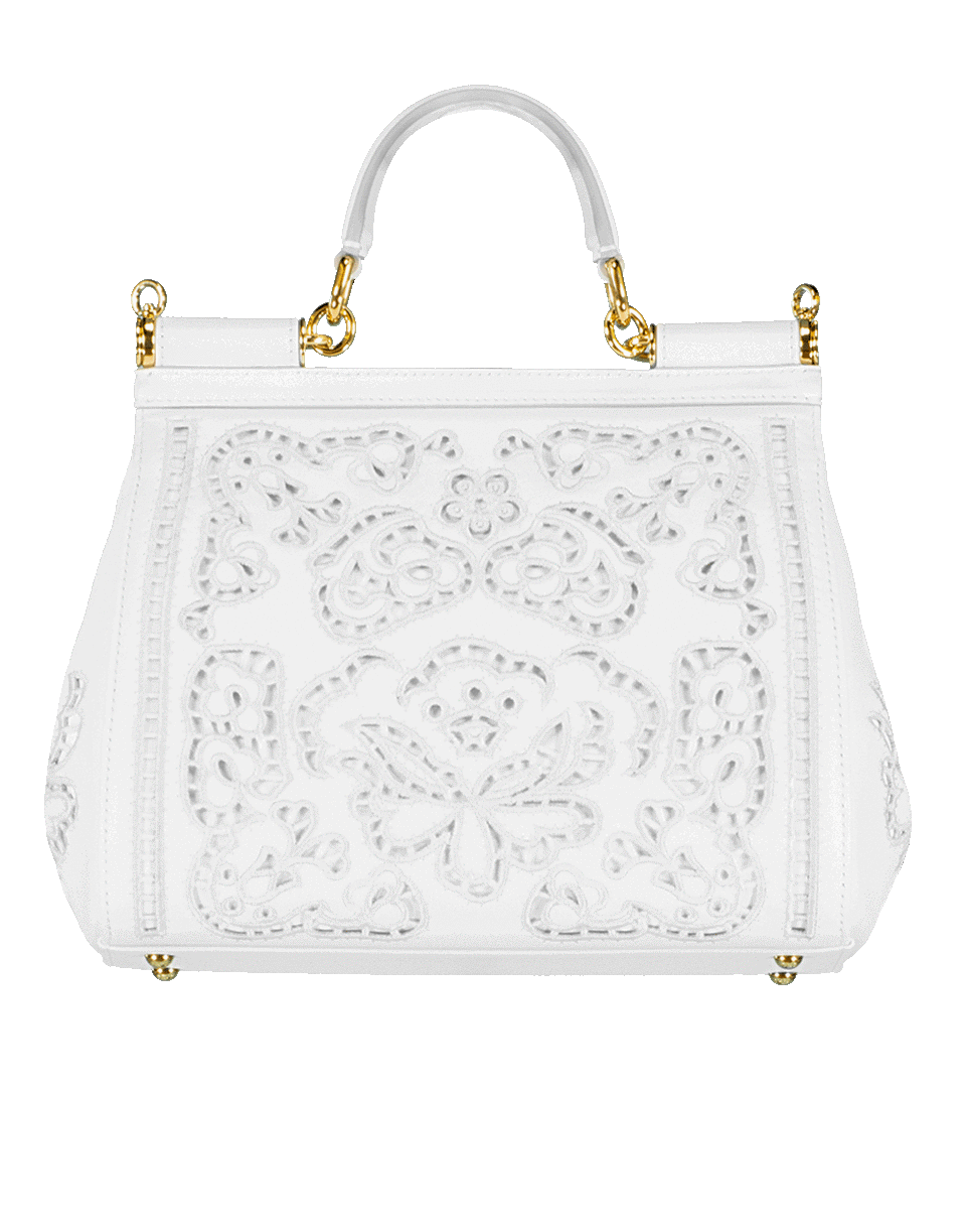 DOLCE & GABBANA-Sicily Medium Top Handle Bag-WHITE