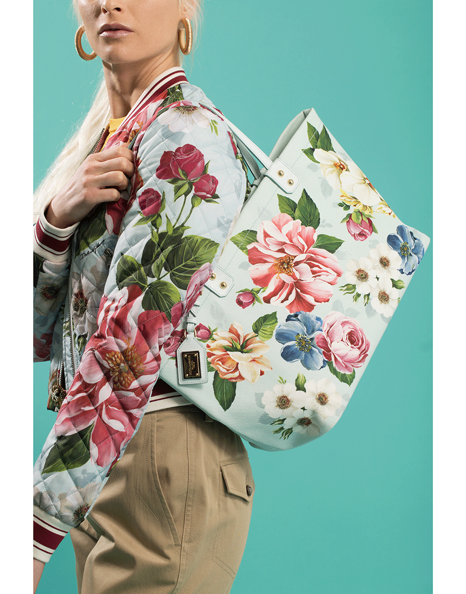 Beatrice Floral Print Shopping Bag HANDBAGTOTES DOLCE & GABBANA   