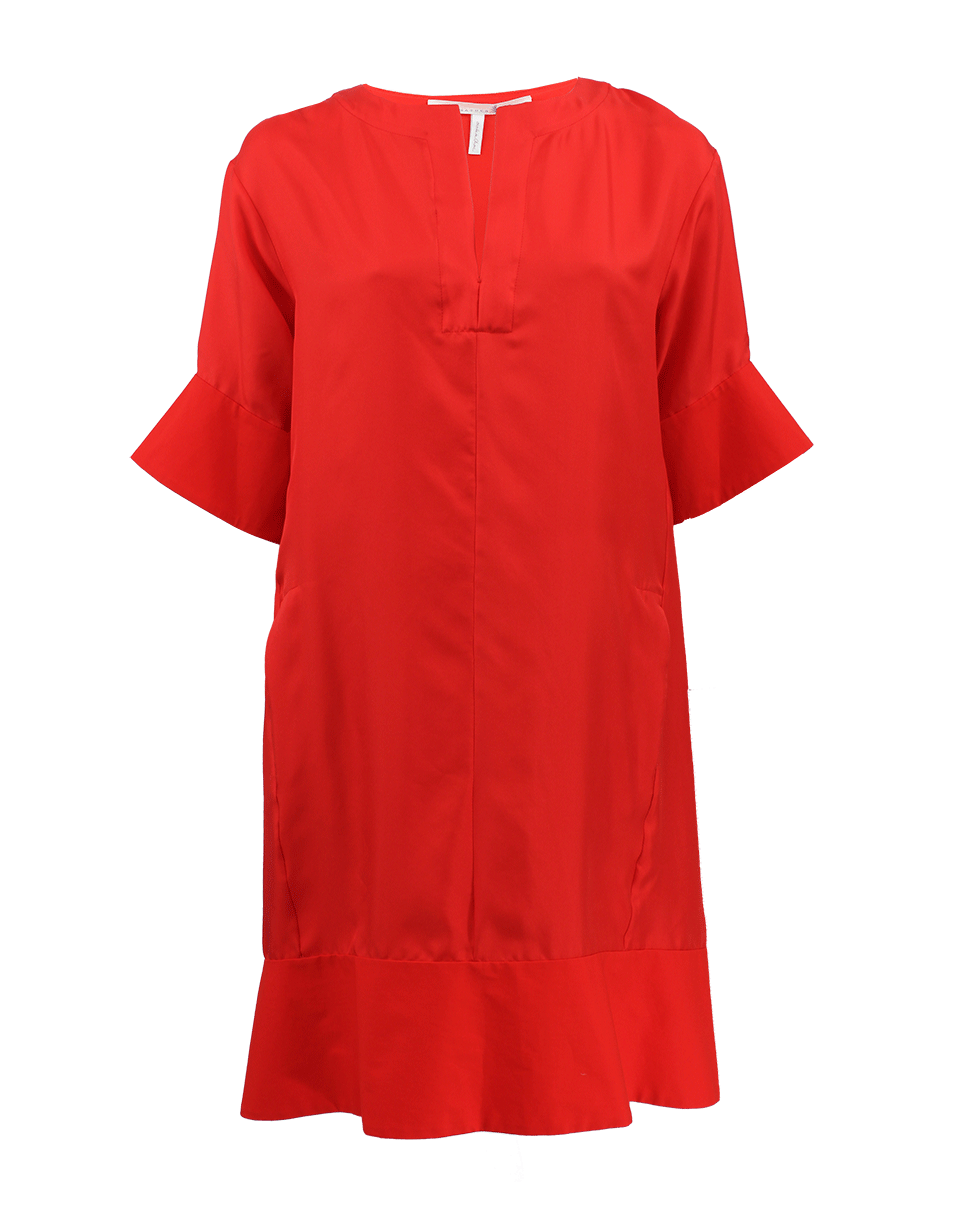 DOROTHEE SCHUMACHER-Half Sleeve Slit Neck Dress-