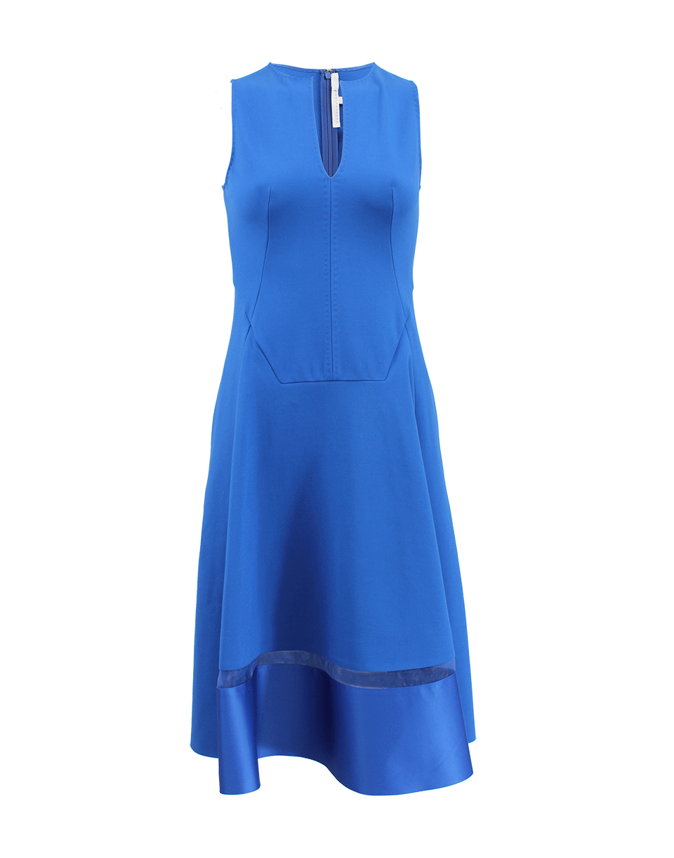 DOROTHEE SCHUMACHER-Sleeveless Slit Neck Full Skirt Dress-