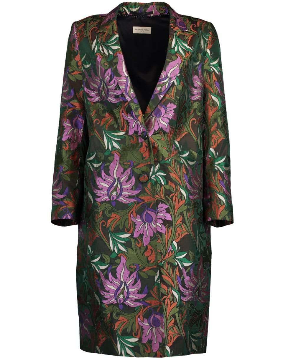 DRIES VAN NOTEN-Richy Long Sleeve Floral Print Jacket-