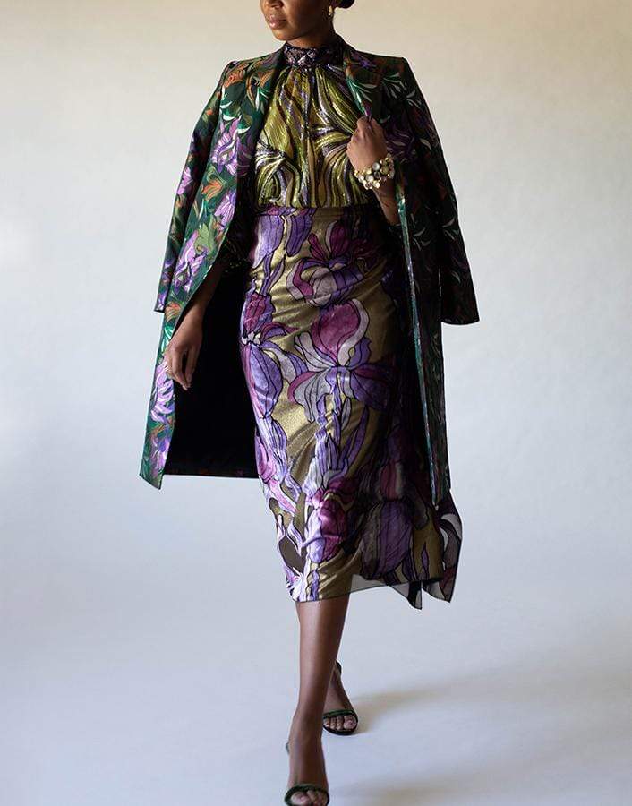 DRIES VAN NOTEN-Richy Long Sleeve Floral Print Jacket-
