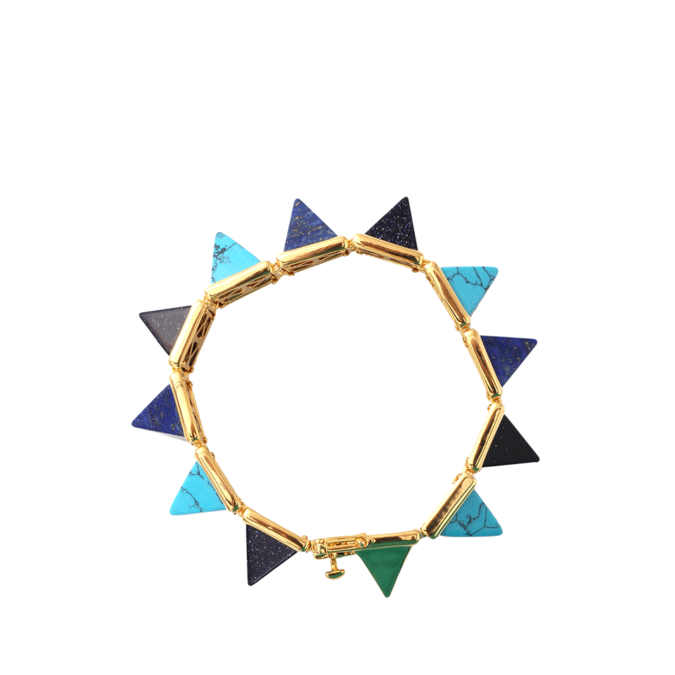 EDDIE BORGO-Gemstone Pyramid Bracelet-GLD/MLTI