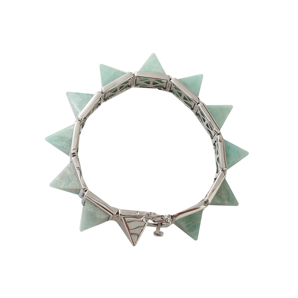 EDDIE BORGO-Gemstone Pyramid Bracelet-SLV/GRN