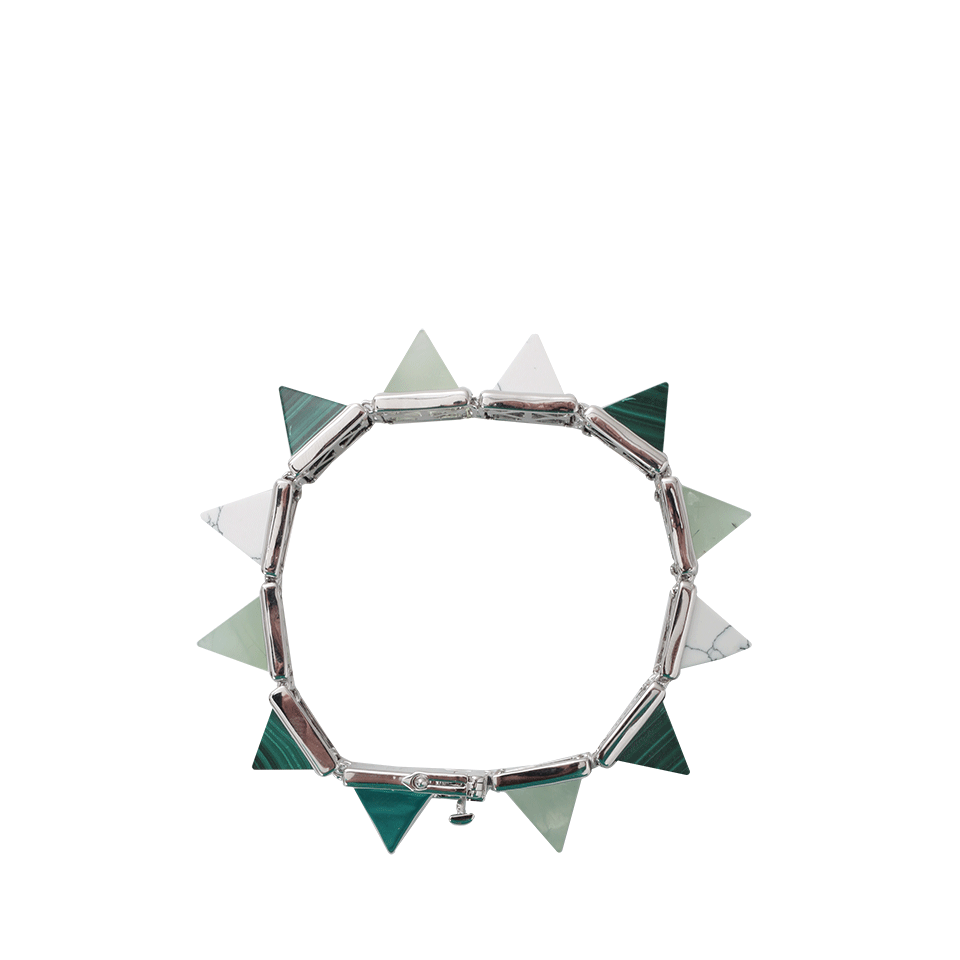 EDDIE BORGO-Gemstone Pyramid Bracelet-SLVR/MLT