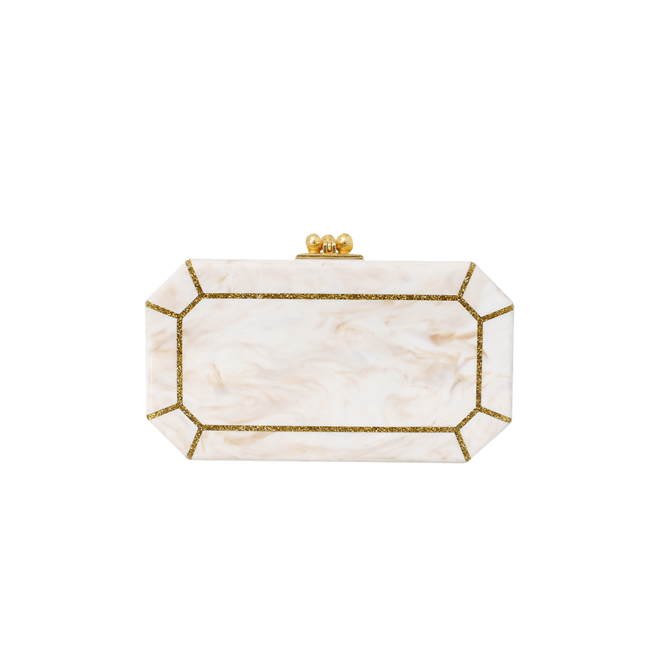 EDIE PARKER-Fiona Faceted Clutch-AGATE