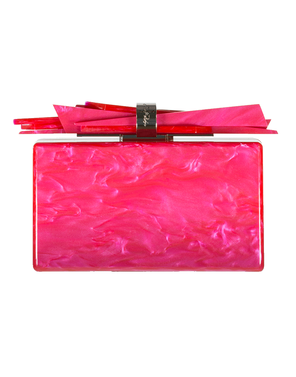 EDIE PARKER-Wolf Acrylic Clutch-HOT PINK