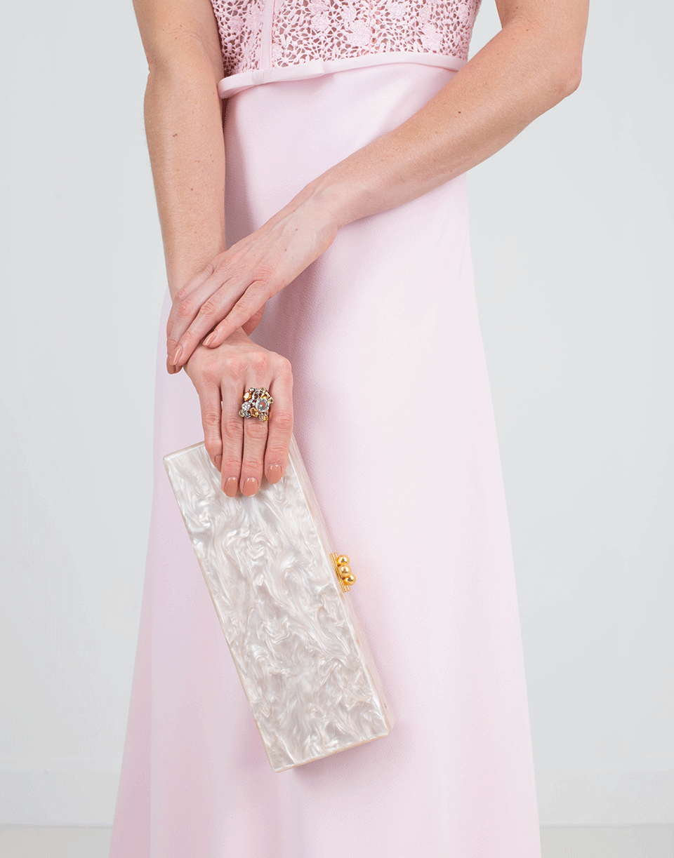 EDIE PARKER-Flavia Solid Clutch-NUDE