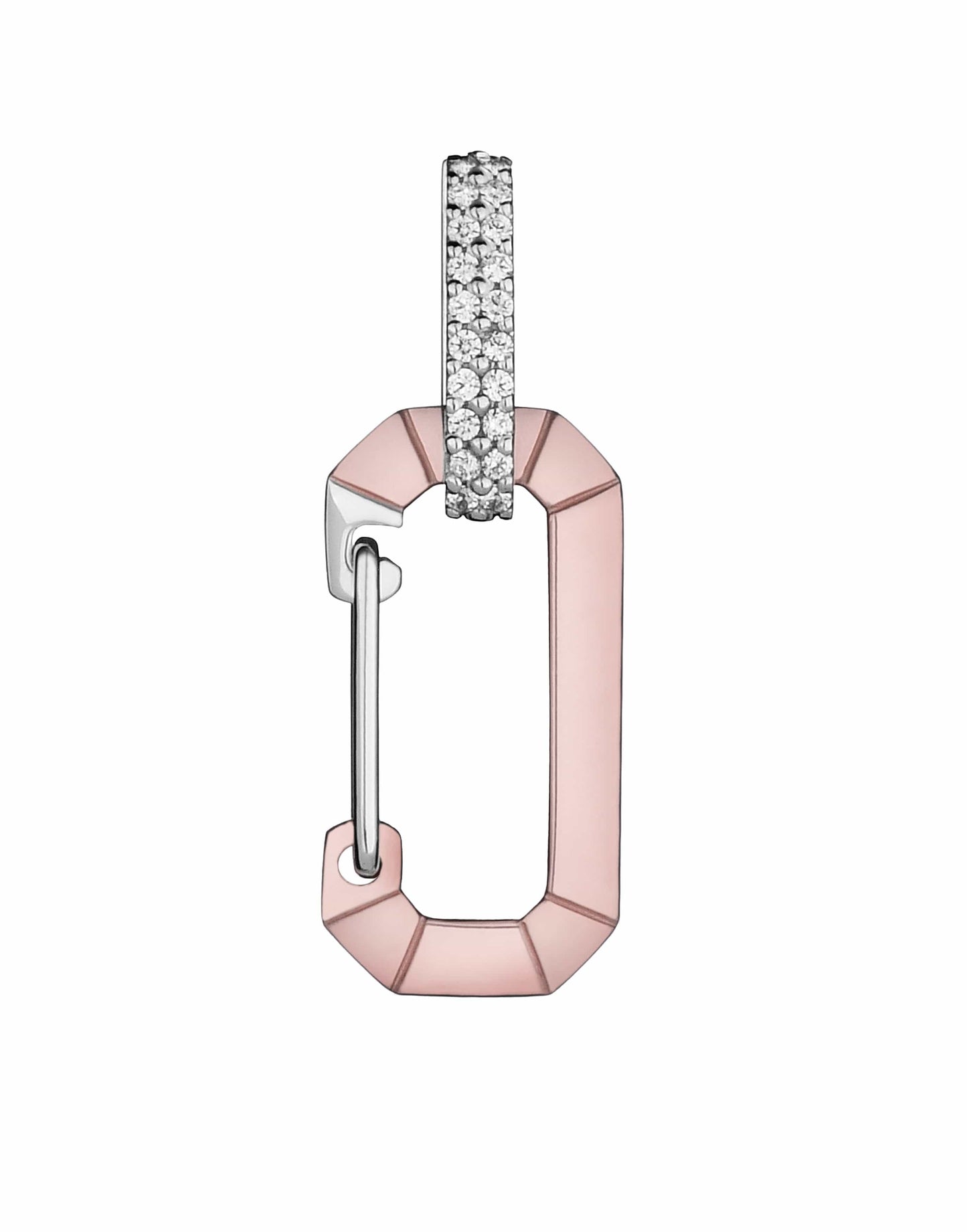 EÉRA-Small Pink Metallic Chiara Earring-WHITE GOLD