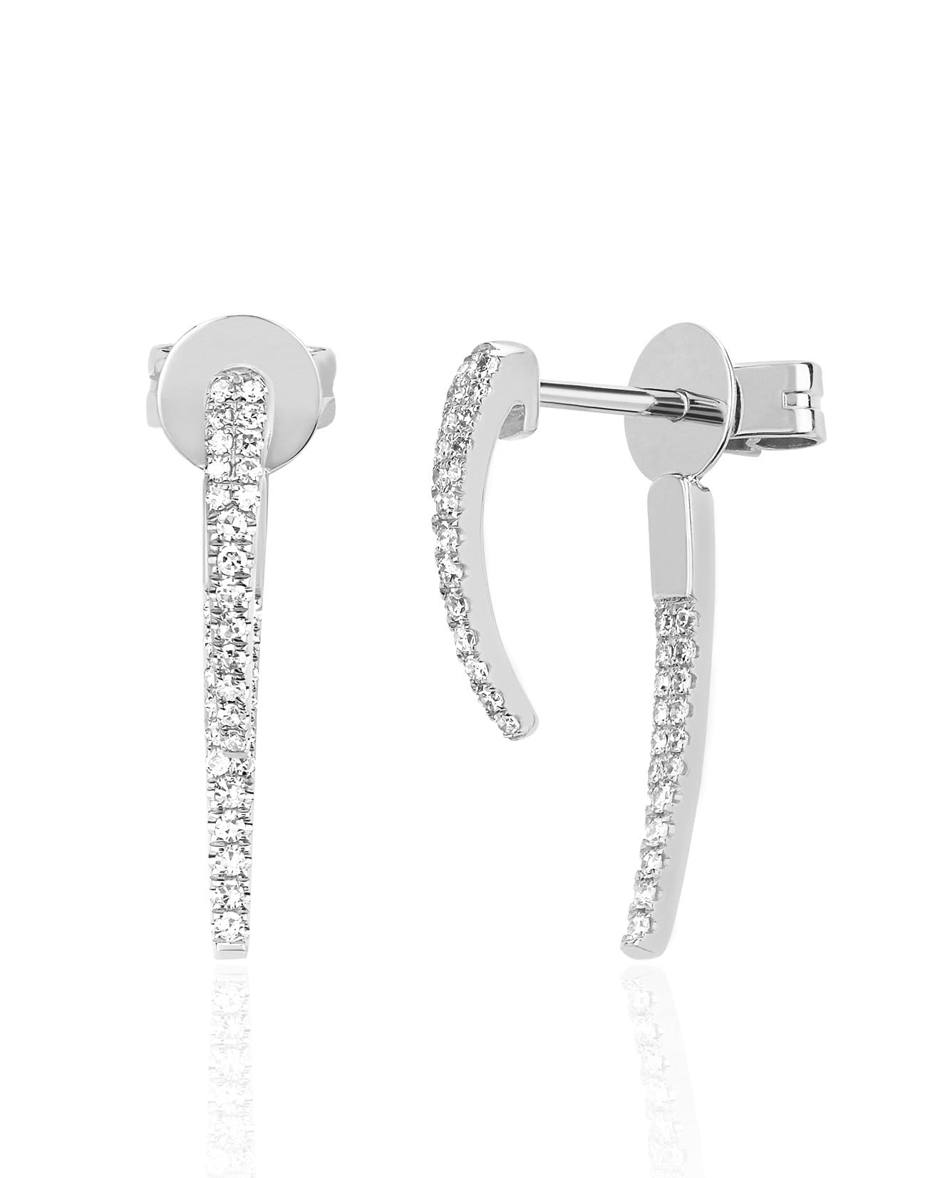 Diamond Hook Earrings JEWELRYFINE JEWELEARRING EF COLLECTION   