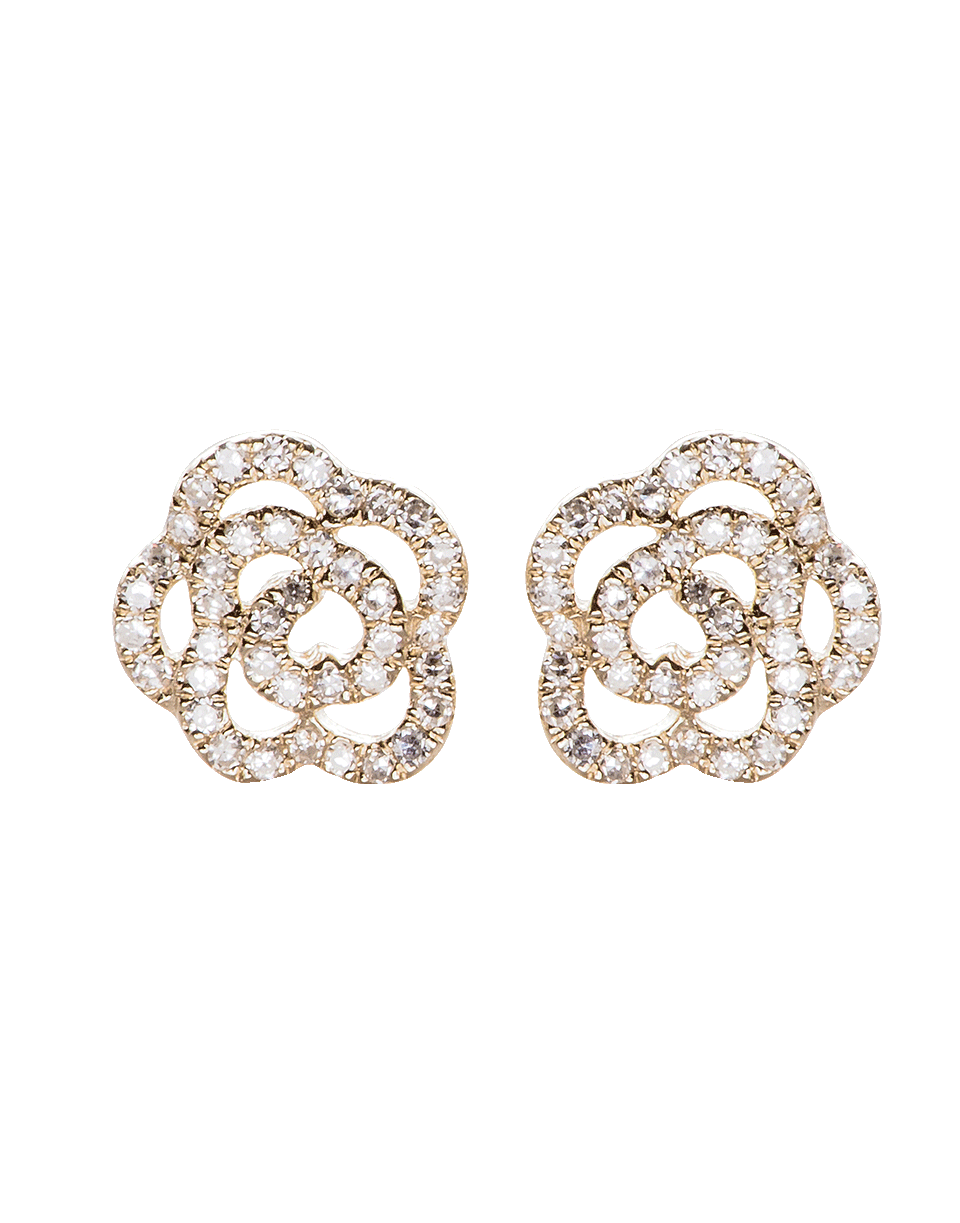 Diamond Rose Stud Earrings JEWELRYFINE JEWELEARRING EF COLLECTION   
