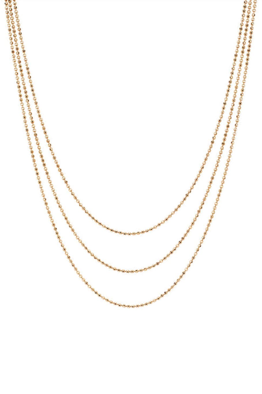 EF COLLECTION-Hasson Triple Layered Chain Necklace-