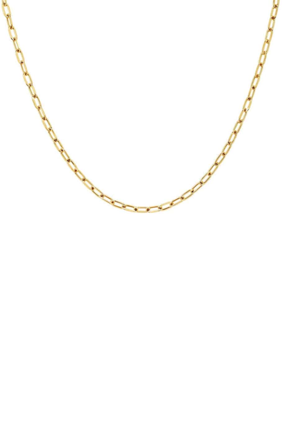 EF COLLECTION-Mini Link Necklace-YELLOW GOLD
