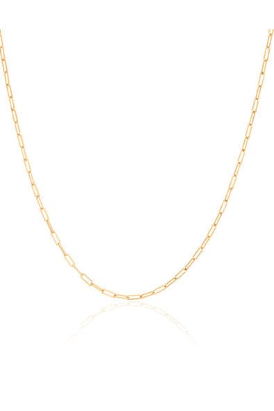 EF COLLECTION-Mini Lola Chain Necklace-YELLOW GOLD