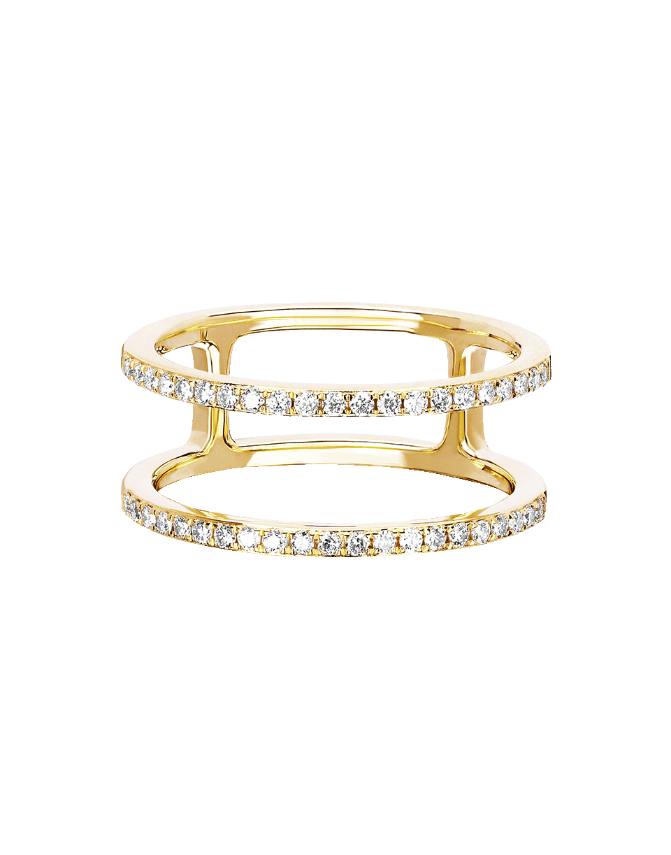 EF COLLECTION-Diamond Double Spiral Ring-YELLOW GOLD
