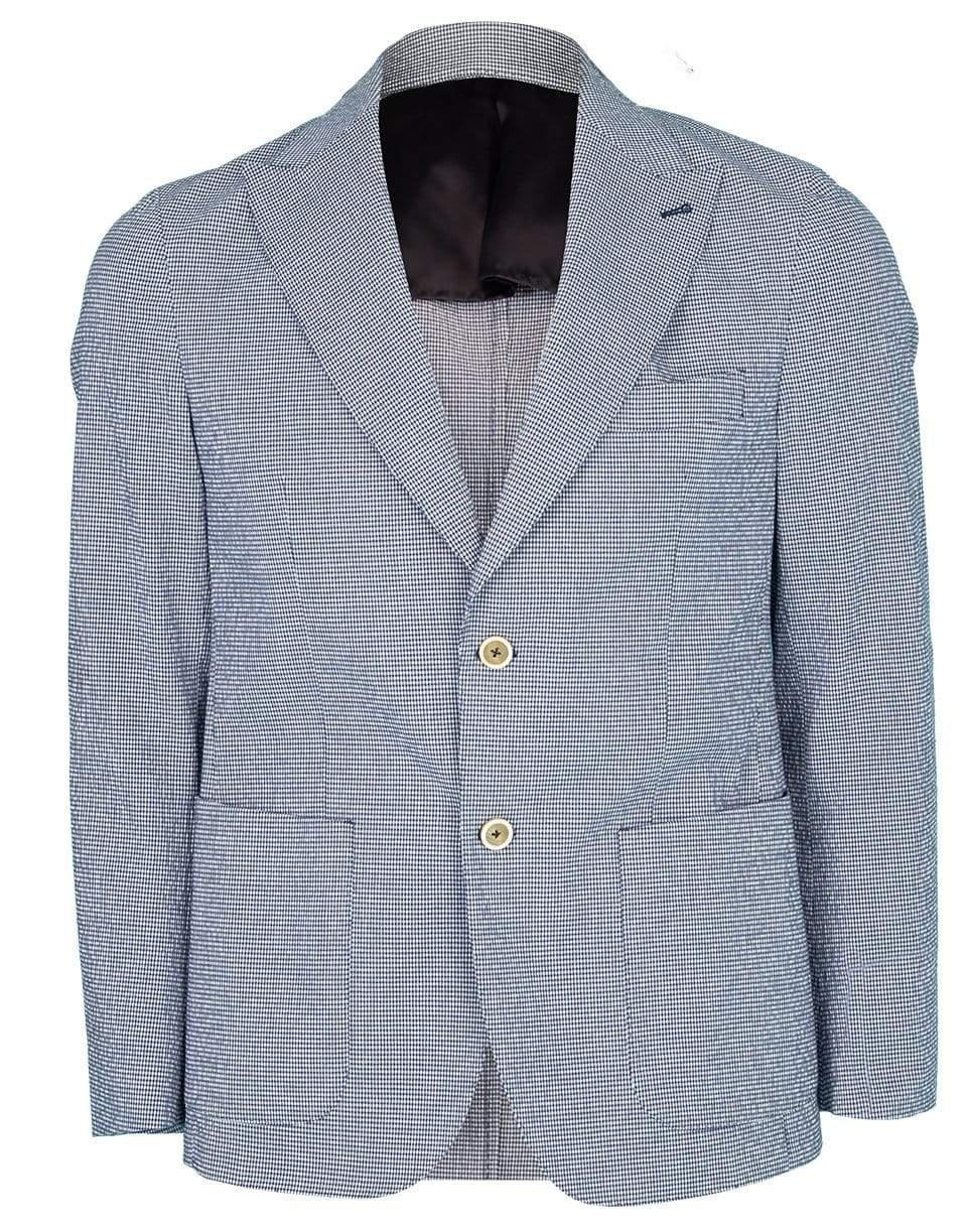 ELEVENTY-Blue Single Breasted Jacket-