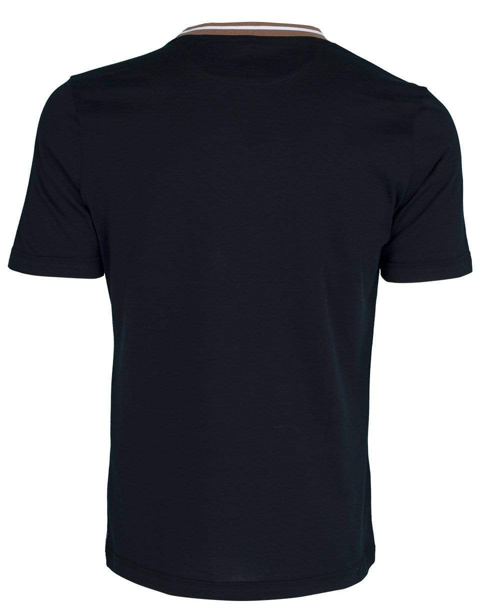 ELEVENTY-Blue Short Sleeve Round Neck T-Shirt-