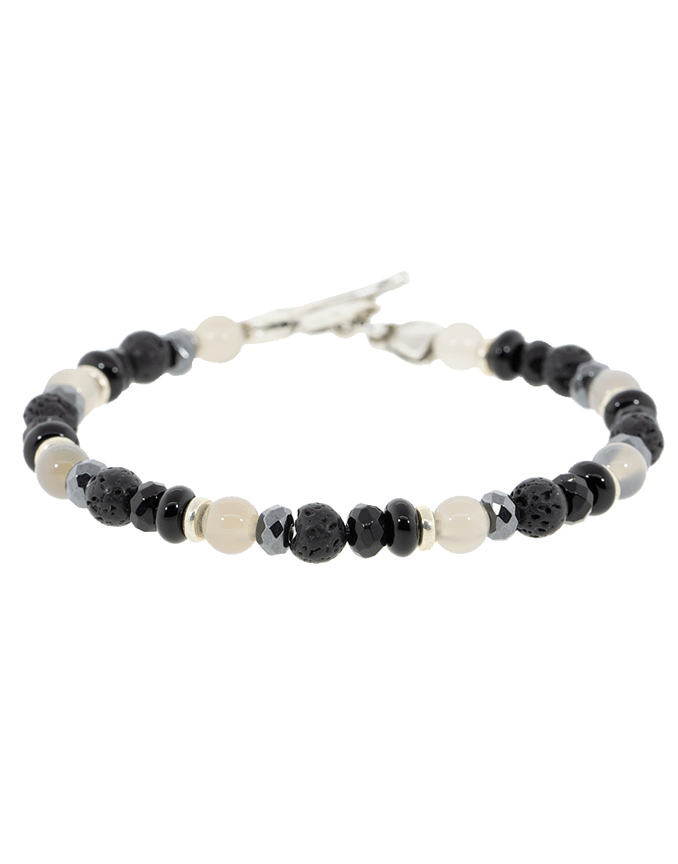 ELEVENTY-Mixed Stone Bracelet-BLACK